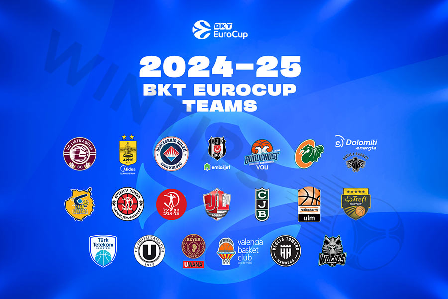 Teams participating in the Euro tournament through the seasons