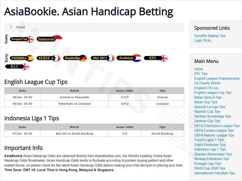 Asiabookie tips website interface review