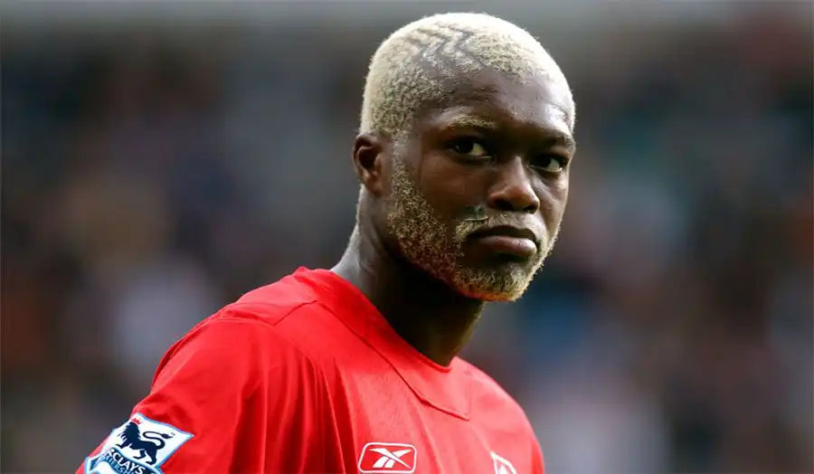 Djibril Cissé with his bold football hairstyles
