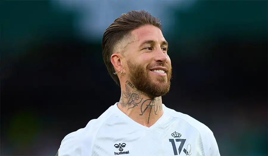 Sergio Ramos showing different modern football haircuts