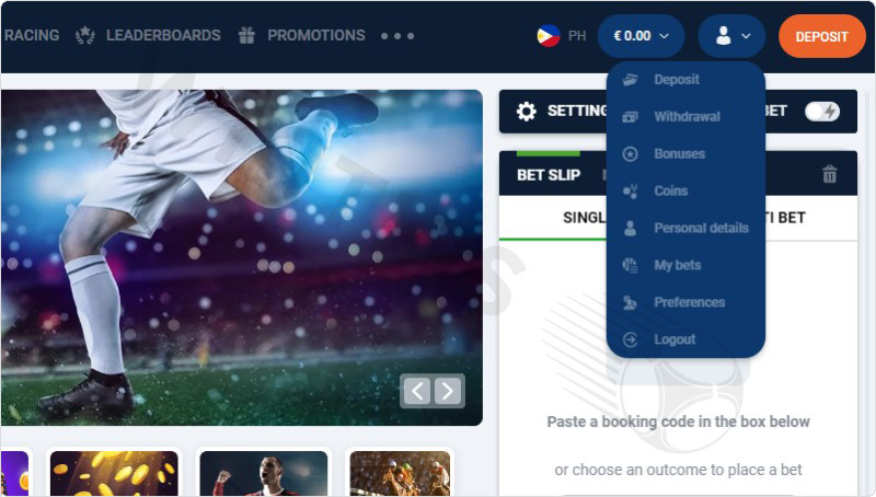 Select 20Bet withdrawal