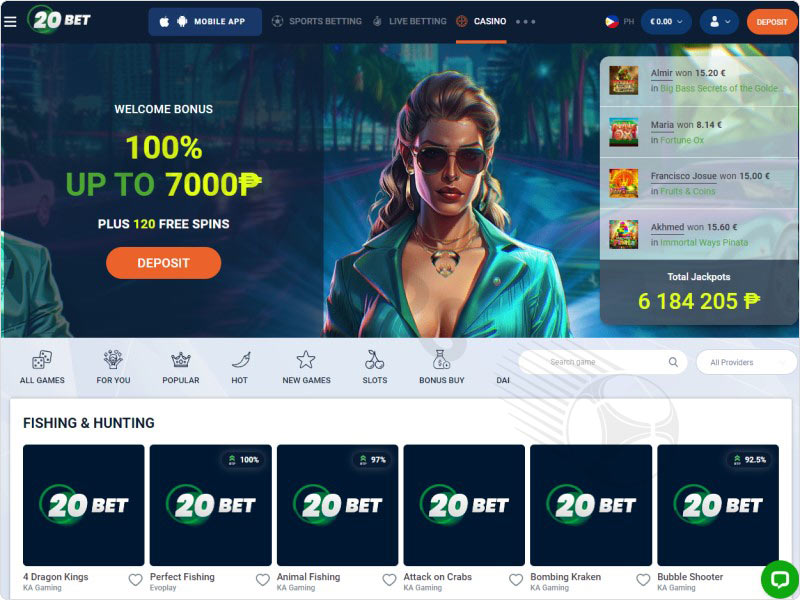 Instructions on how to deposit 20Bet quickly and safely