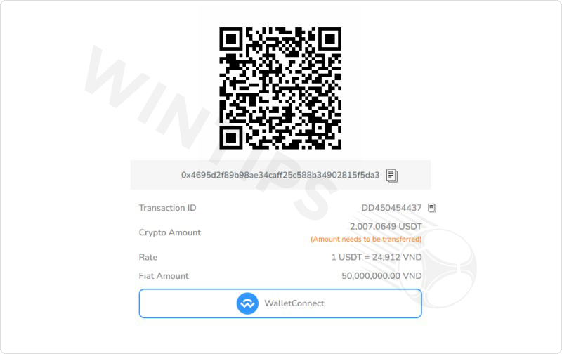 Scan the QR code or copy the cryptocurrency wallet address