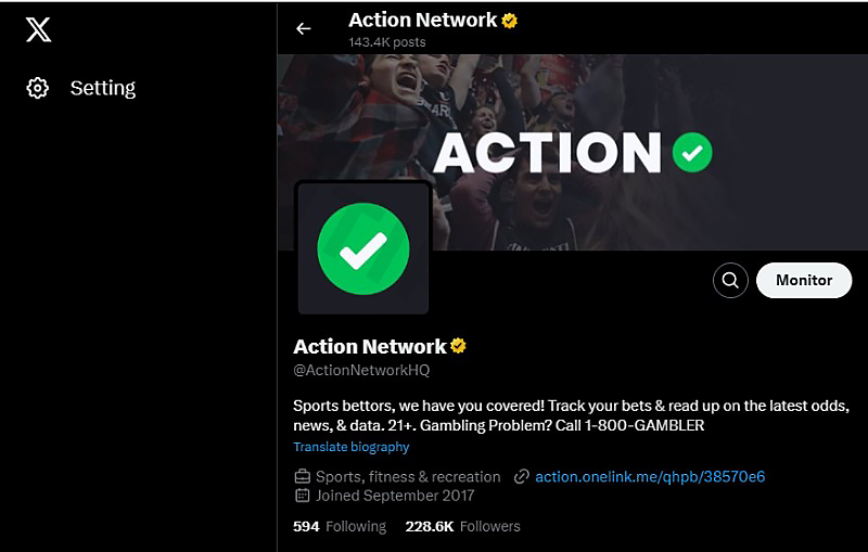 @ActionnetworkHQ - Best twitter accounts to follow for sports betting