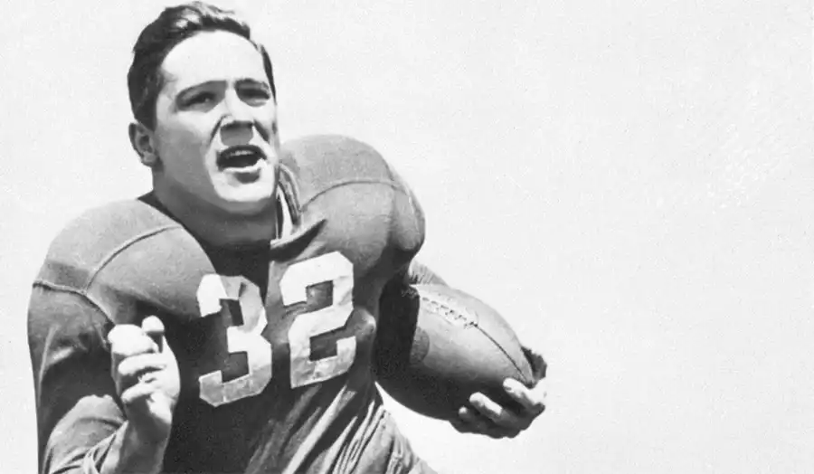 Johnny Lujack in Notre Dame uniform during the 1940s championship seasons