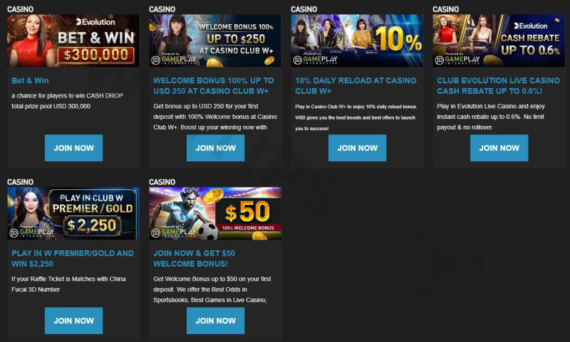 Promotion at W88 Casino