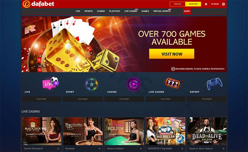 Dafabet offers an easy to play, immersive and great casino experience for any budding