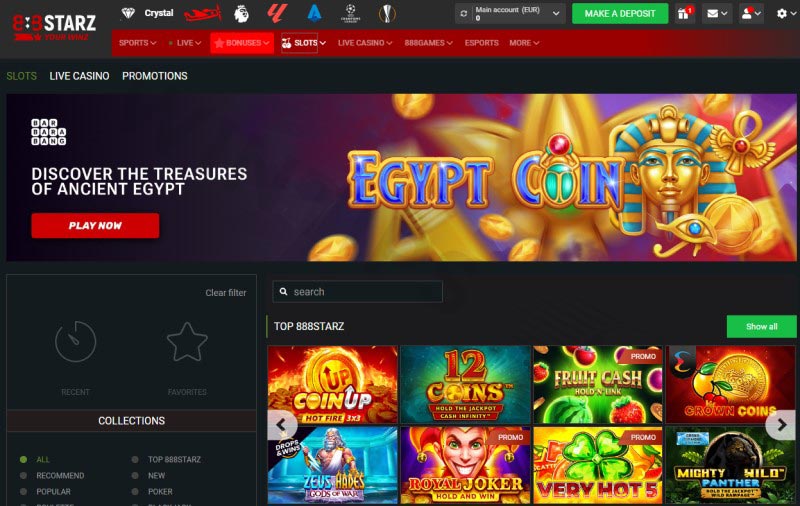 Slot games at 888StarZ