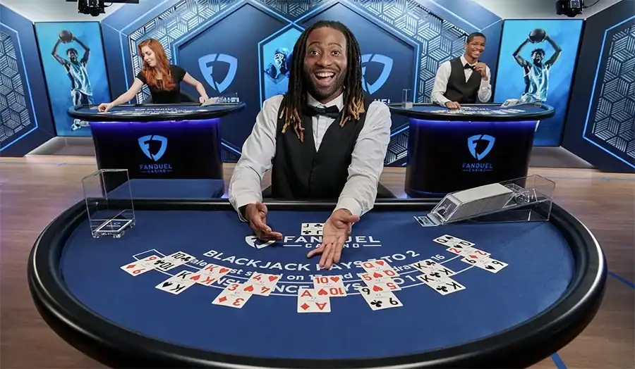 Online blackjack casino interface