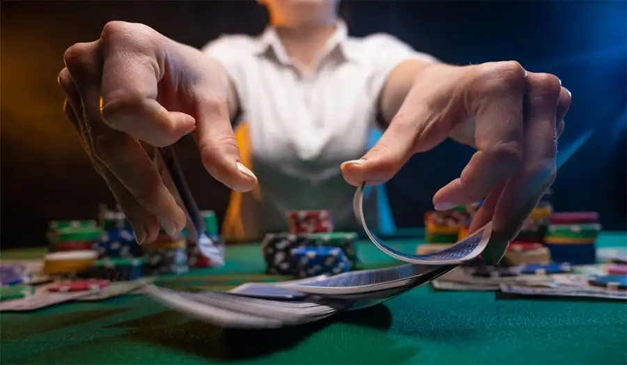 Practicing Blackjack card counting with a deck of cards