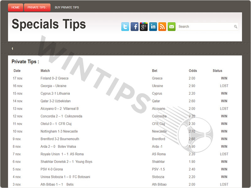 Specialstips football tips page interface review