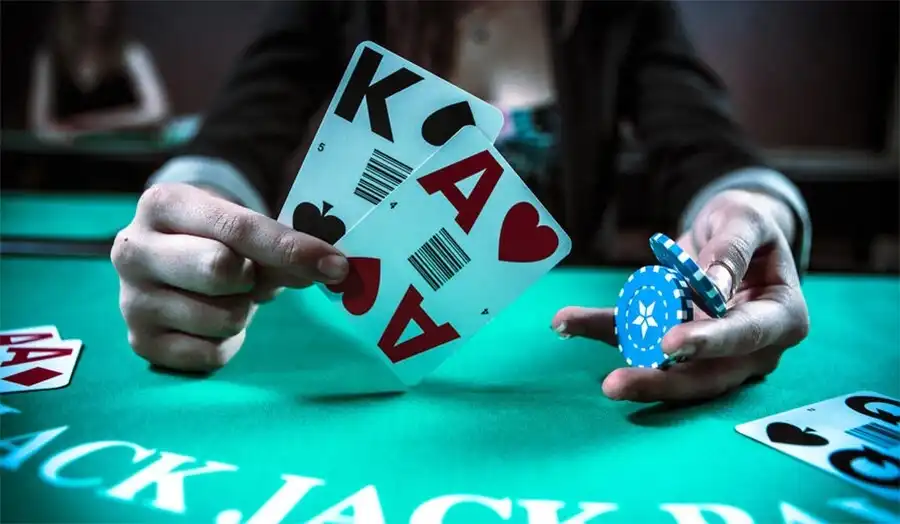General illustration of different double down rules in blackjack