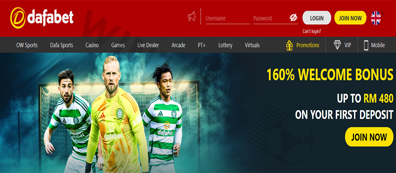 Receive a 160% welcome bonus when you make your first deposit at Dafabet Sportsbook