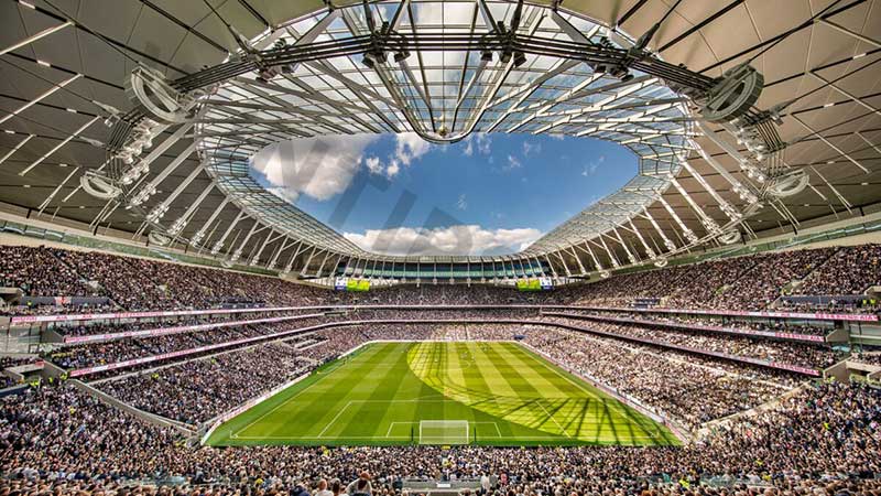 Tottenham owns a modern stadium with a capacity of 62,850 seats, which opened in 2019