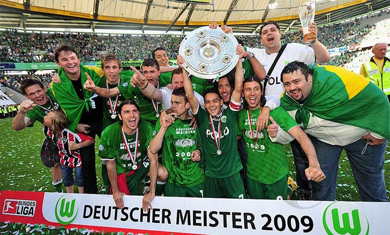 Wolfsburg, founded in 1945, are nicknamed "Die Wolfe" (The Wolves)