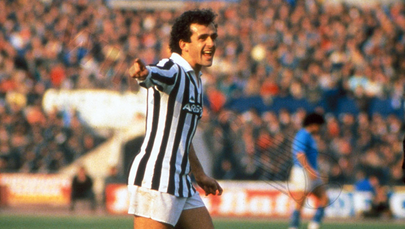 Most right footed goals: Michel Platini