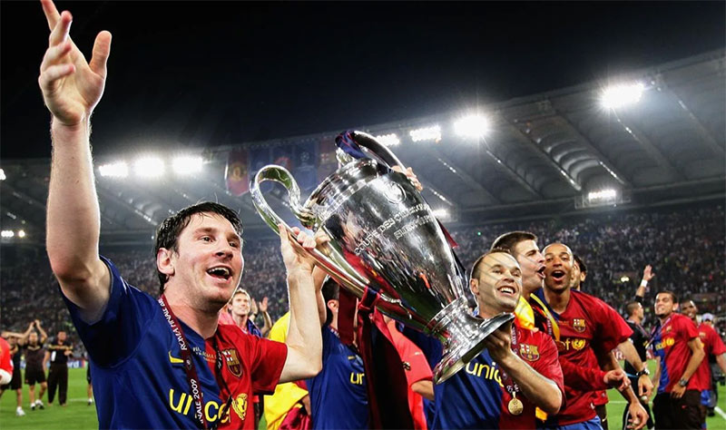 How does Lionel Messi's Champions League record compare to other players?