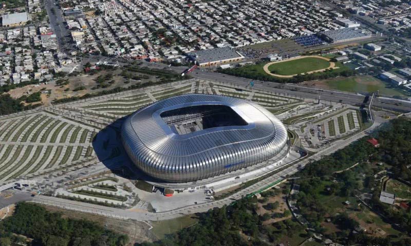 Estadio BBVA in Monterrey is a modern masterpiece with a capacity of 51,000