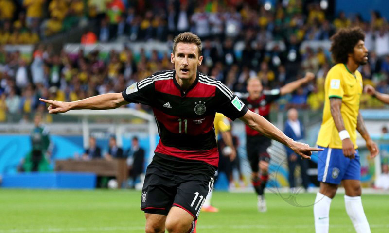 Who has the most goals in the World Cup? Miroslav Klose of Germany is the all-time leading scorer in World Cup history, with 16 goals