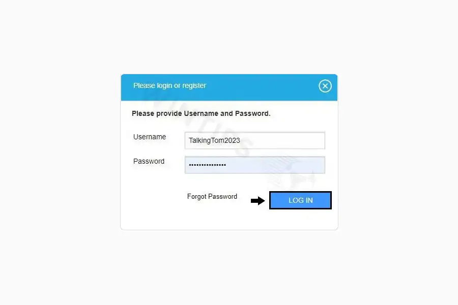 Fill in the previously created Fun88 account information