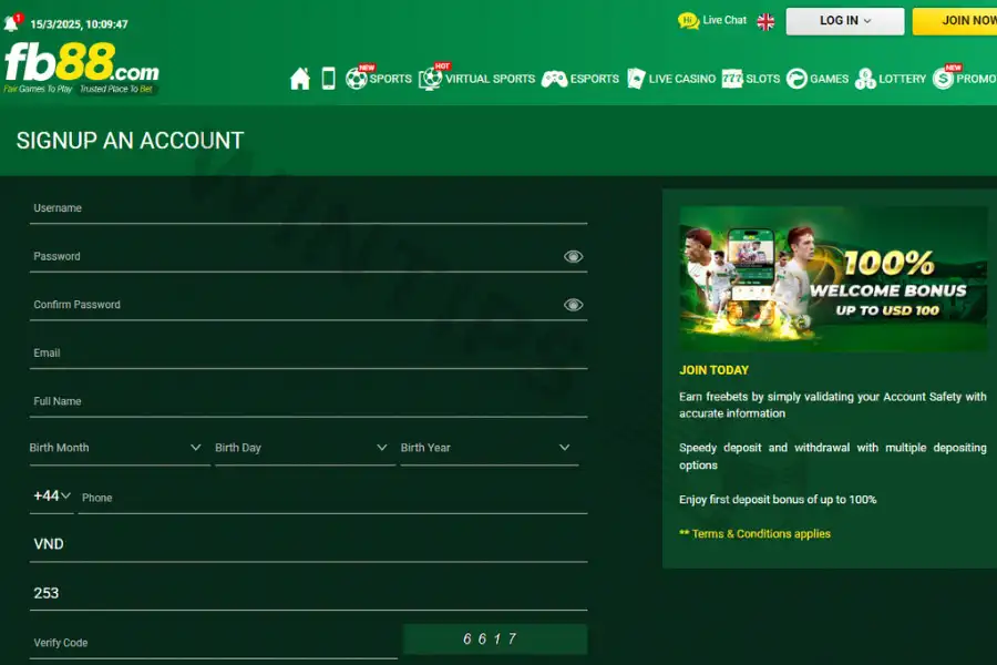 Once you’ve selected a bookmaker, you need to create an account to start betting