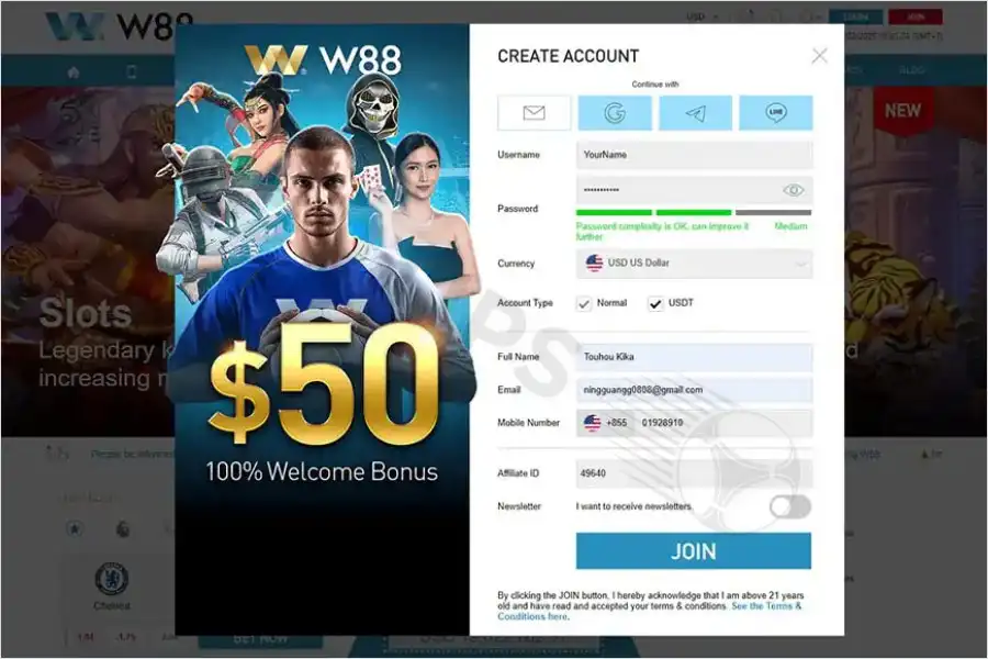 Before you can start betting on college football, you’ll need to create an account with a reputable sportsbook like W88