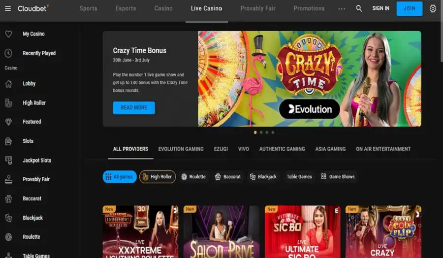 Cloudbet – Fast, economical and technological crypto betting