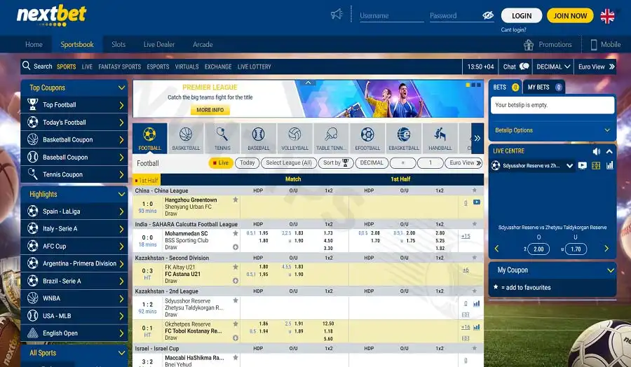 Nextbet stands out with competitive odds, diverse display and near real-time updates