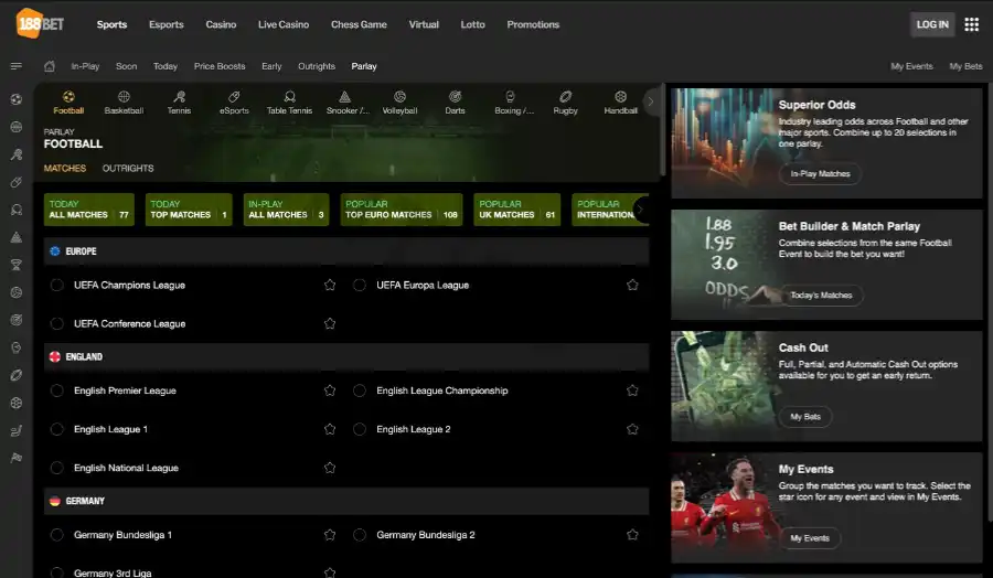 188Bet, with its roots in the Asian betting market, has successfully expanded its reach to cater to Ukrainian sports fans