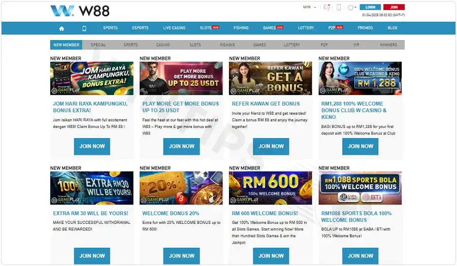 W88 offers extremely attractive sports betting odds