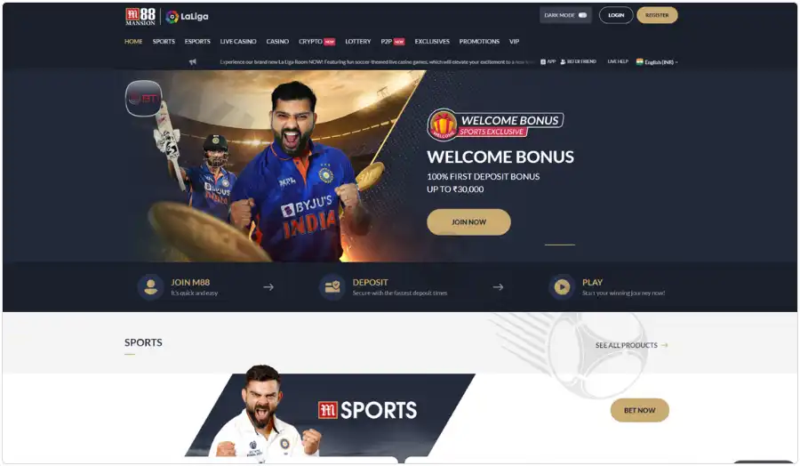 M88 is another reputable name in the Montenegro betting market, offering a balanced mix of sports betting and casino gaming
