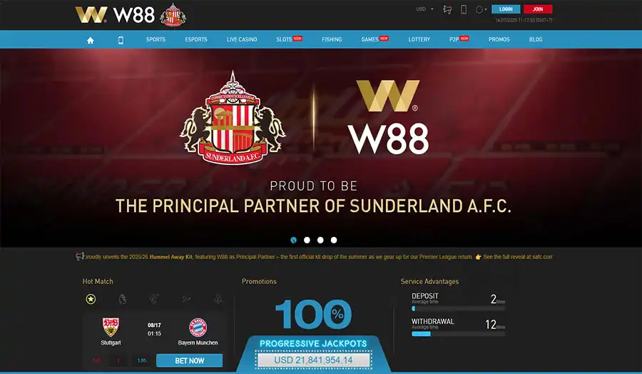 W88 – Bookmaker bonus 4$