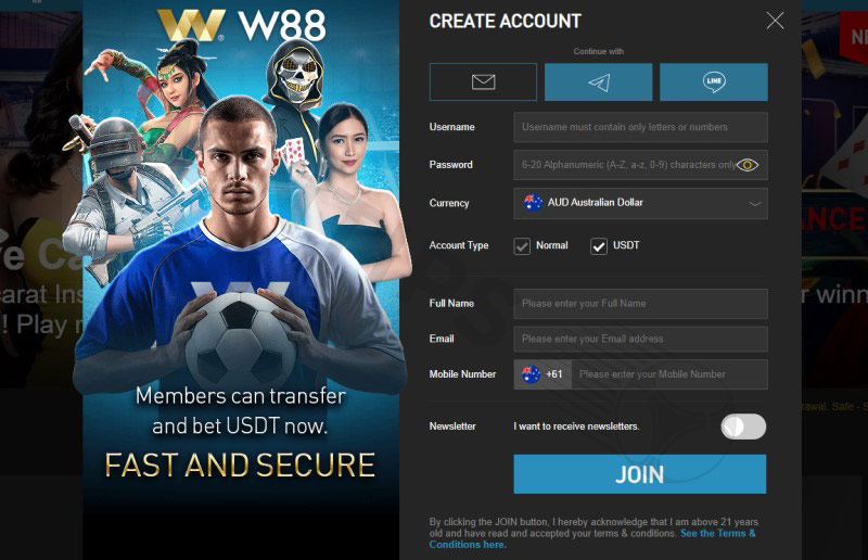 Create an account and deposit funds for baseball betting