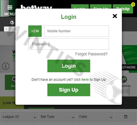 Betway Betting Account Login