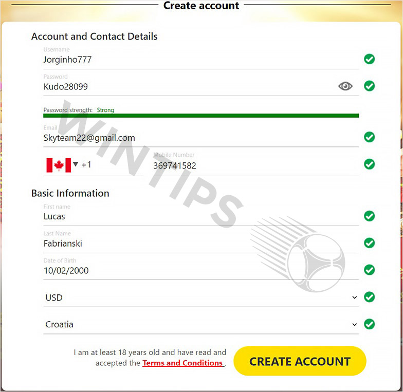 Fill in the Dafabet registration information completely and accurately