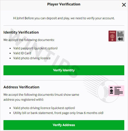 Successful registration of a Betway account