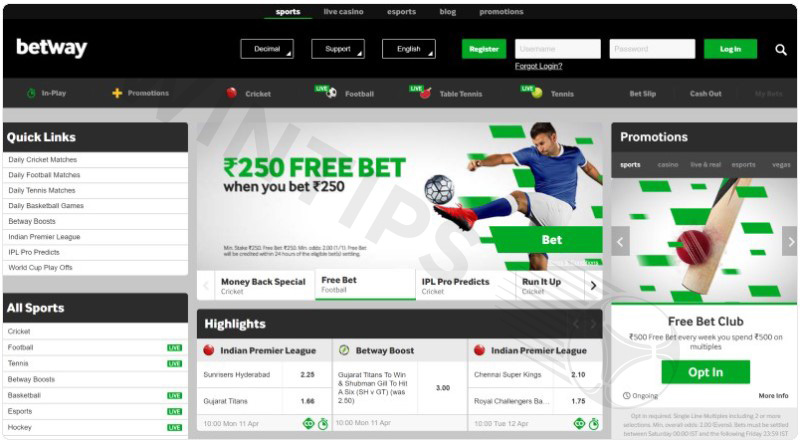 Bookmaker BETWAY