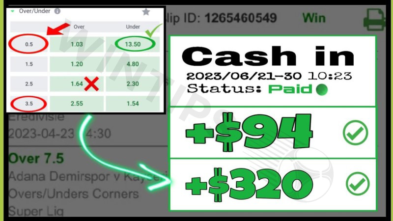 What is an example of a 1st half 3 way bet football?