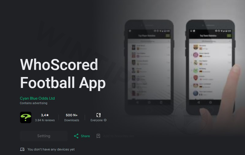 Whoscored – Reference for safe football tips