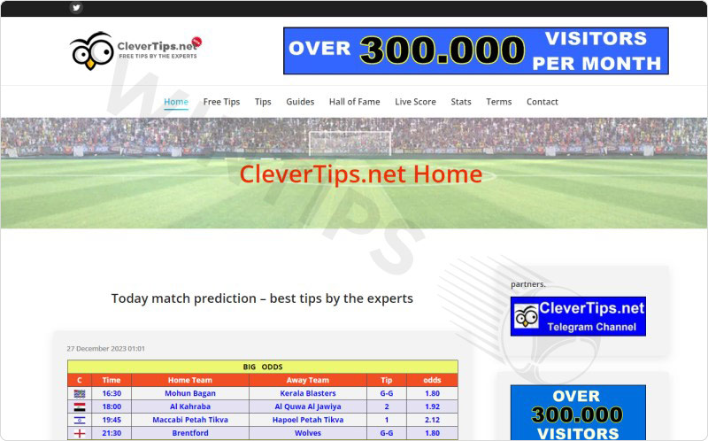 CleverTips – Dropping odds websites