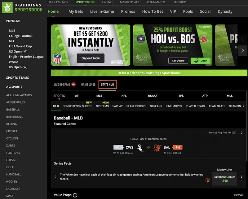 DraftKings – Massachusetts online sports betting