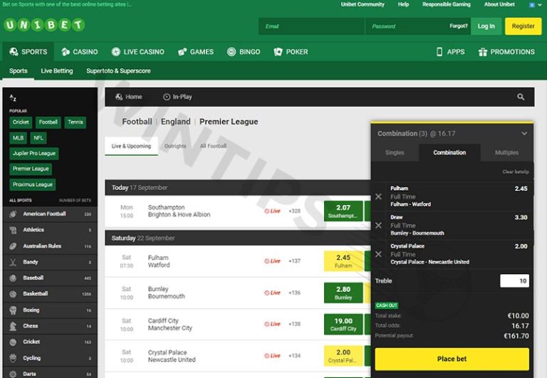 Unibet – Best football betting sites UK