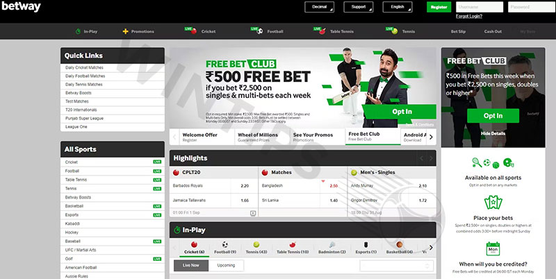 Betway – Best betting site in India