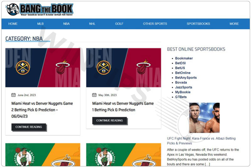 Bang the Book NBA Forum