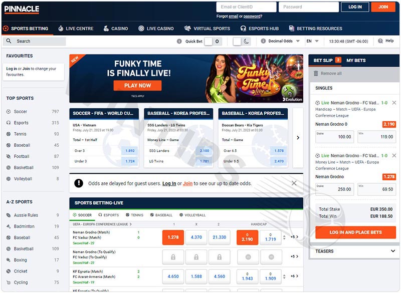 Pinnacle – Sports betting site Colombia