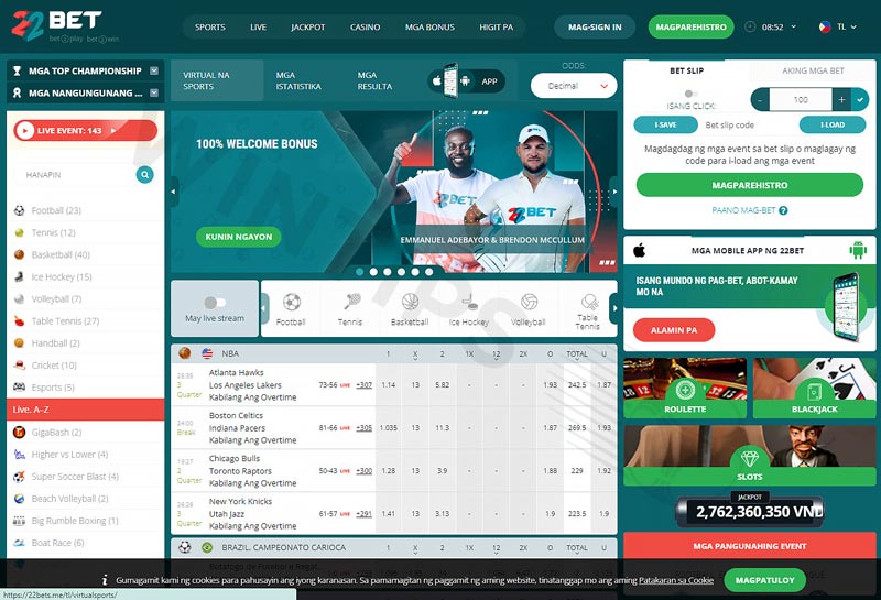 The top Filipino betting site is always called 22Bet