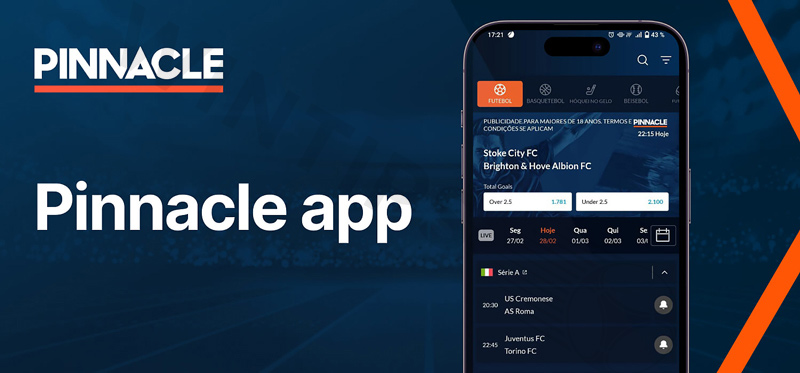 Bet a variety with the Pinnacle betting app