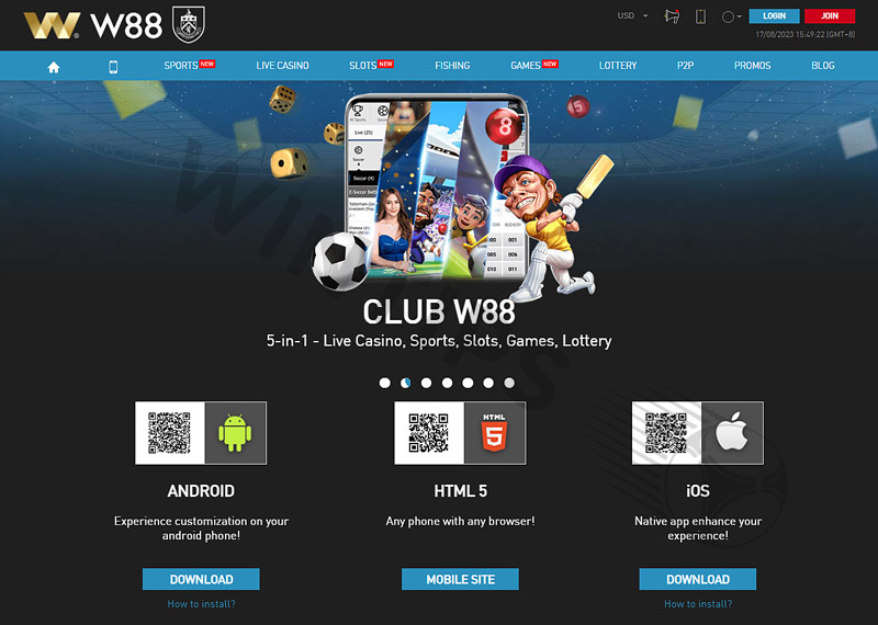 The W88 brand offers the most user - friendly experience