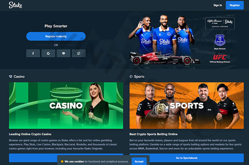 The Stake.com bookmaker is highly secure