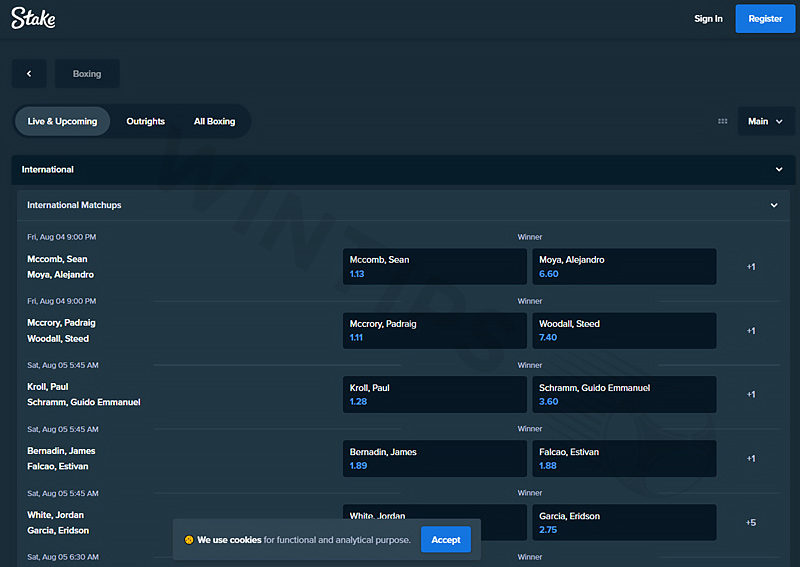 Stake - The most popular boxing betting site on the market